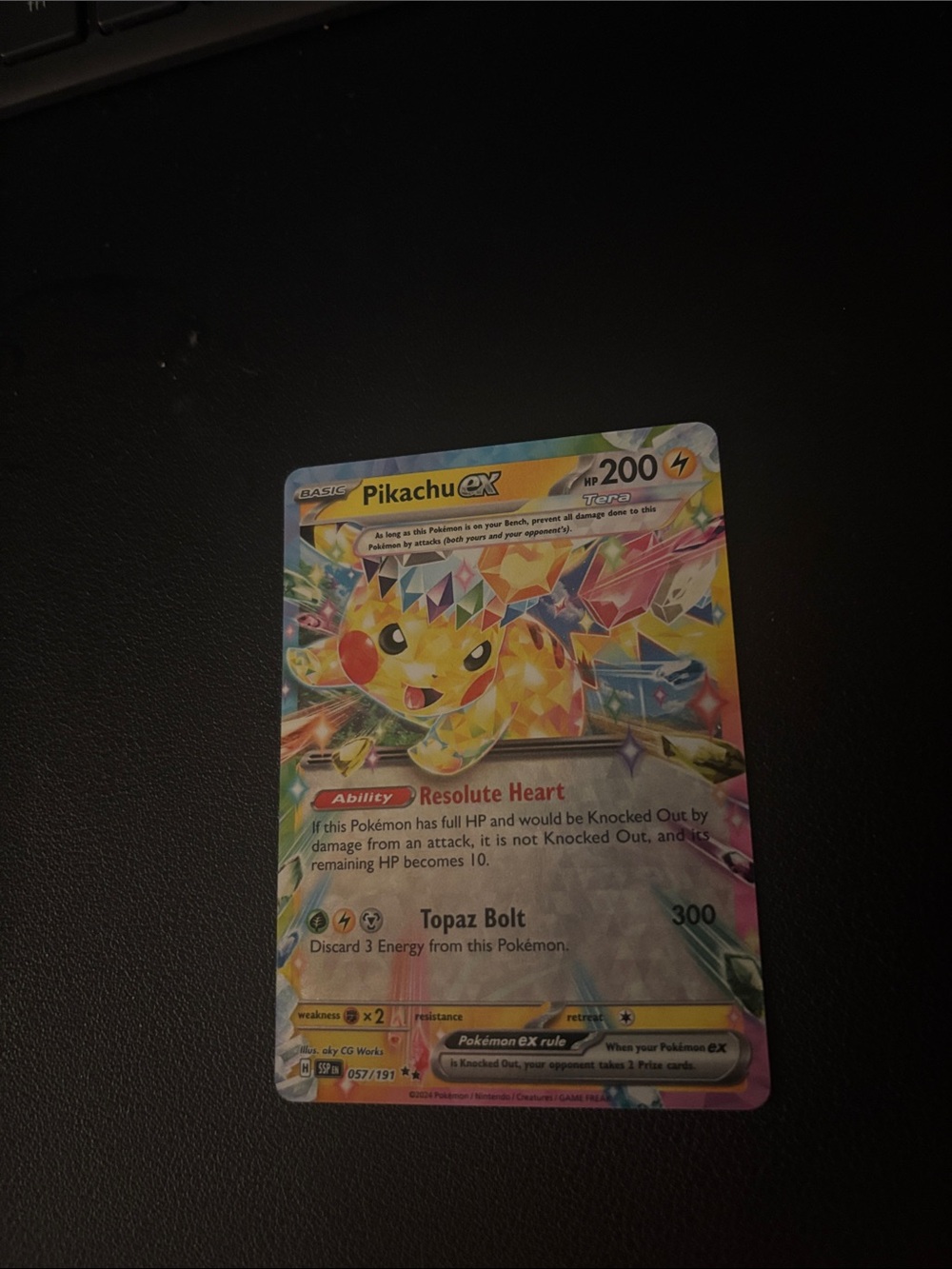 Pikachu ex Holofoil Pokémon Card - Yellow Multicolor NEAR MINT